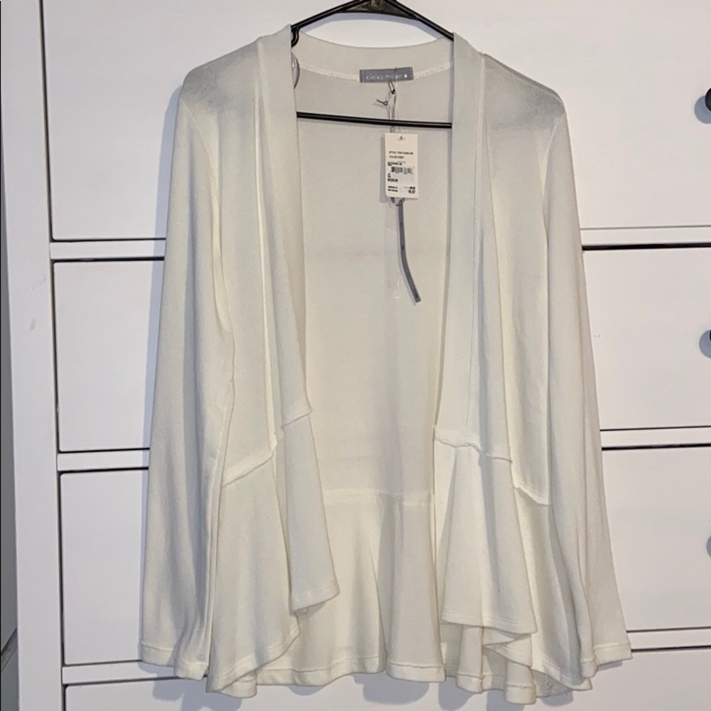 A long sleeve ivory cardigan NWT
